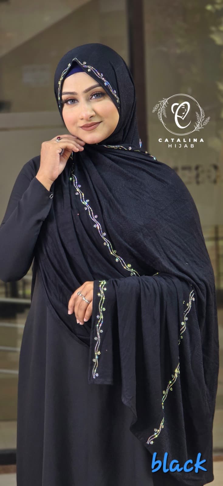 Dubai Zircon Stone Hijab